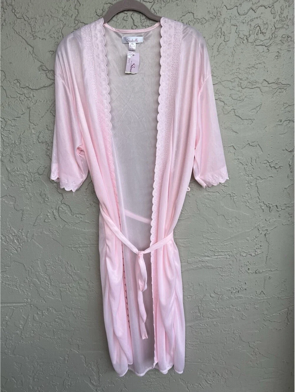 Sindrell Light Pink Polyester Sheer New Robe Size XXL